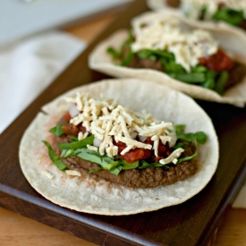 Healthy Homemade Refried Bean Tacos