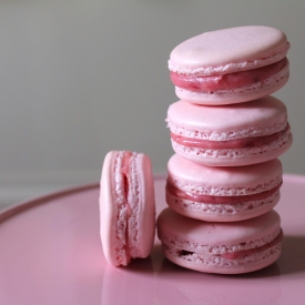 Raspberry Macarons