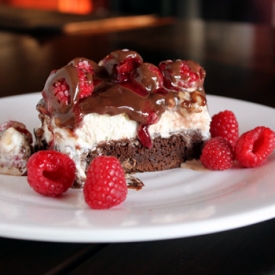 Raspberry Brownie Ice Cream Dessert