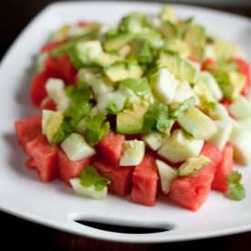 Watermelon, Avocado, and Cucumber