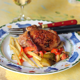 Vine Tomato Roasted Chicken Thighs