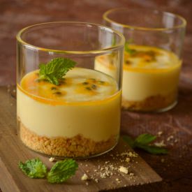 Eggless Passion Fruit Pudding