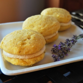 Honey Lavender Cornbread Whoopie Pie