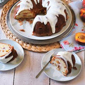 Peaches and Cream Bundt Cake