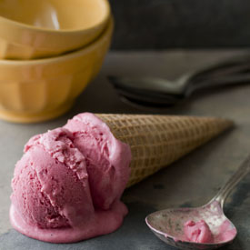 Roasted Plum Cardamom Ice Cream