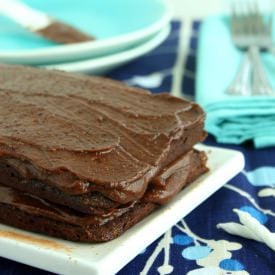 Carob Cake with Fudge Icing