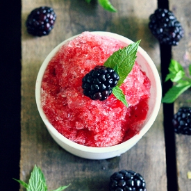 Boozy Blackberry Lime Sno Cone