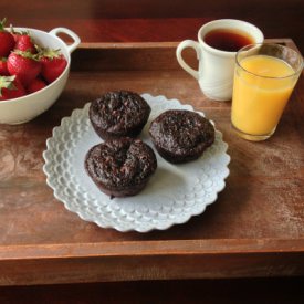 Skinny Double Chocolate Muffins