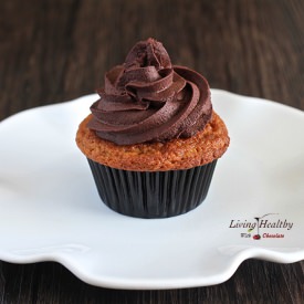 Vanilla Cupcake With Chocolate Banana Frosting