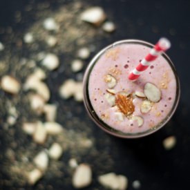 Strawberry Almond Protein Shake