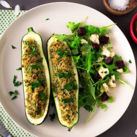 Quinoa Stuffed Zucchinis