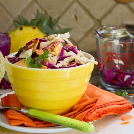 Pineapple Curry Coleslaw