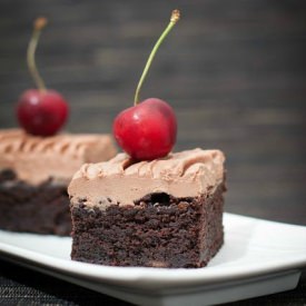 Chocolate Brownies +Cherries & Port