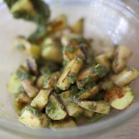 Grilled Potatoes with Mint Pesto