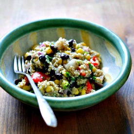 Quinoa, Black Beans, + Corn Salad