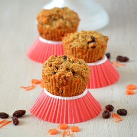 Carrot Raisin Oat Bran Muffins