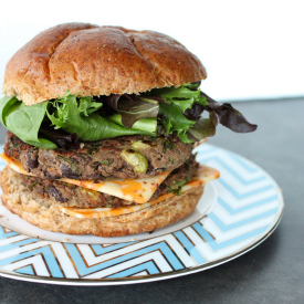 Spicy Black Bean & Edamame Burgers