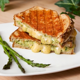 Asparagus Grilled Cheese with Pesto