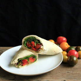 Roasted Red Pepper and Tomato Wrap