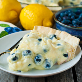 Lemon Blueberry Cream Pie