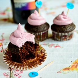 Chocolate Red Wine Cupcakes