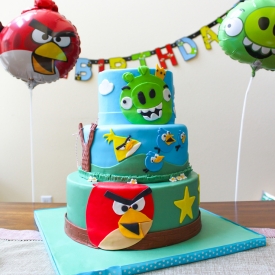 Angry Birds Birthday Cake