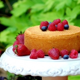 Almond Cake with Fresh Berries