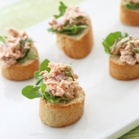 Salmon Salad Crostini