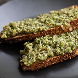 Garlic Scape and Hazelnut Pesto