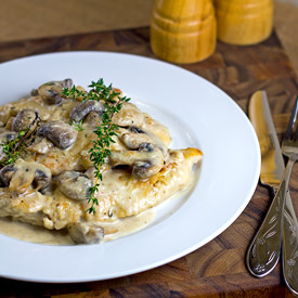 Mushroom Asiago Chicken