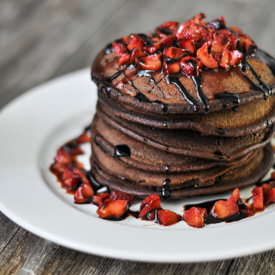 Chocolate Balsamic Pancakes