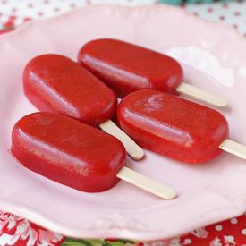 Strawberry Popsicles