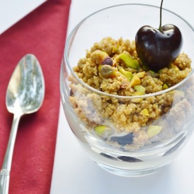 Cherry + Pistachio Cream Parfaits