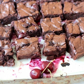 Roasted Cherry Brownies