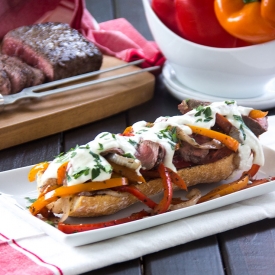 Lightened Up Steak and Cheese Subs