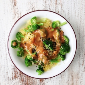 Spaghetti Squash Thai Noodle Bowl