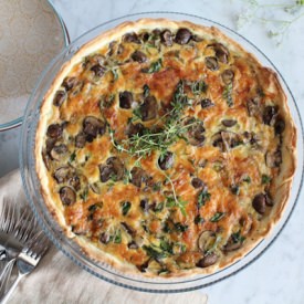 Leek, Mushroom and Gruyère Quiche