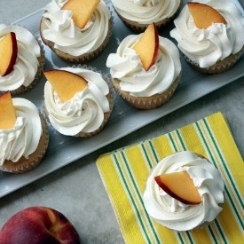 Peach-a Colada Cupcakes