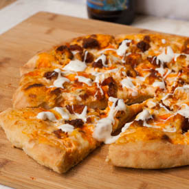 Crispy Buffalo Chicken Pizza