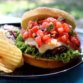 Bruschetta Cheeseburgers