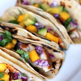 Chili Lime Fish Tacos w/ Mango