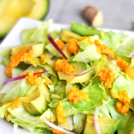 Salad with Carrot-Ginger Dressing