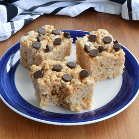 Chocolate PB Rice Krispies Squares