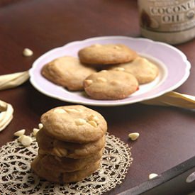 White Chocolate Coconut Oil Cookies