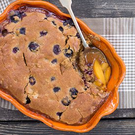 Peach-Blueberry Cobbler