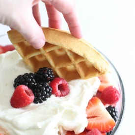 Summer Berry Waffle Trifle