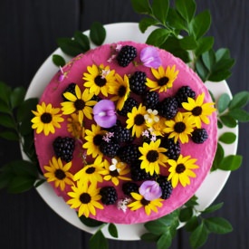 Frozen Blackberry Cheesecake