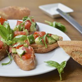 Tomato Cucumber Bruschetta