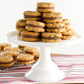 Peanut Butter Cookies w/ Chocolate