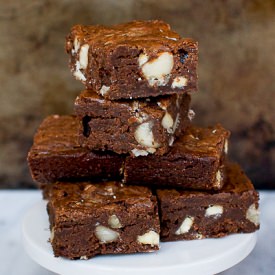 White Chocolate Macadamia Brownies